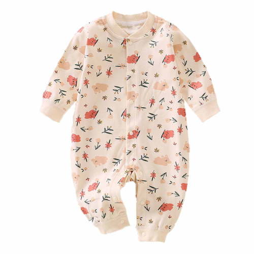 Zwiiyzr 0-2T Toddler Baby Girls Boys Solid Cotton Romper Spring Fall Long Sleeve One Piece Printed T Shirt Jumpsuit Baby Clothes Romper White