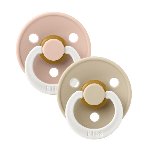 BIBS Colour GLOW 2 Pack Pacifiers - Blush and Vanilla – Bibsworld store US