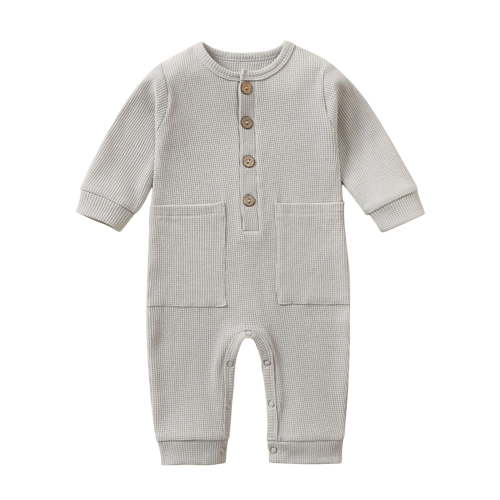 Odeerbi Baby Bodysuit Toddler Boys Girls Clothes Autumn Spring Embroidered Love Plaid Print Romper 2025 Long Sleeve Sweatshirt Jumpsuits Khaki