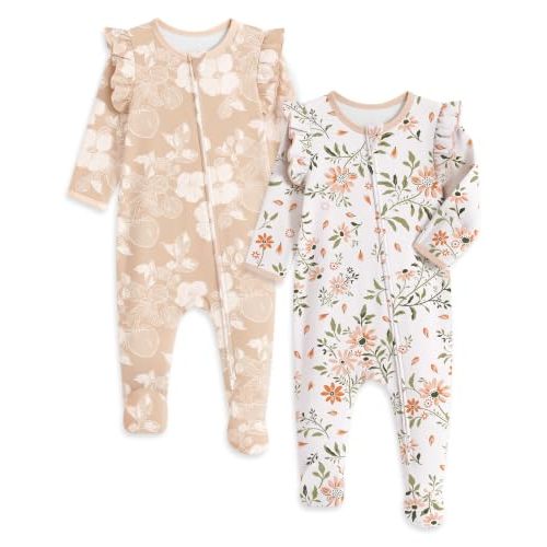 Yoofoss Baby Sleepers Baby Girl Clothes 100% Organic Cotton Pajamas for Newborn 0-3 3-6 6-9 Months Sleep and Play Pjs