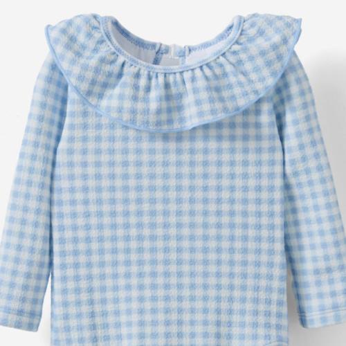 Bonnie Long Sleeve Ruffle One Piece (Keyhole Back)