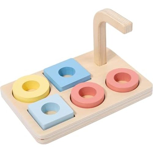 Adena Montessori 5-Shape Stacking Ring Toy, 12m+