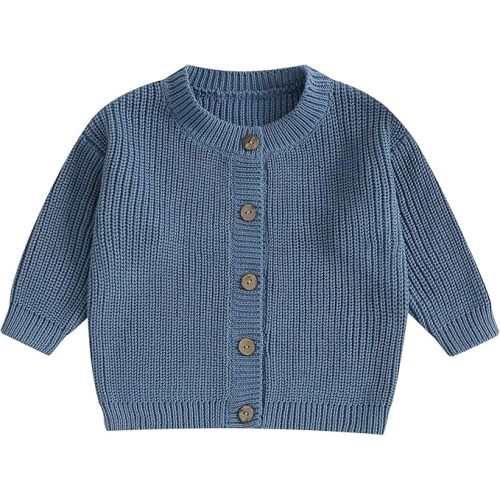 Baby Girl Cardigan Sweater Infant Toddler Long Sleeve Button Up Knit Jacket Coat Warm Fall Winter Clothes