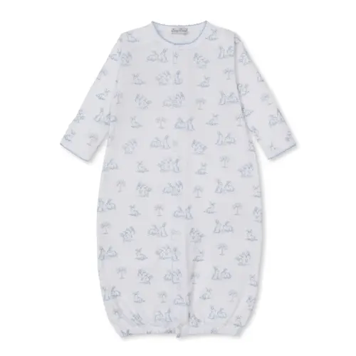 Kissy Kissy Springtime Bunny Fun Blue Convertible Gown Newborn