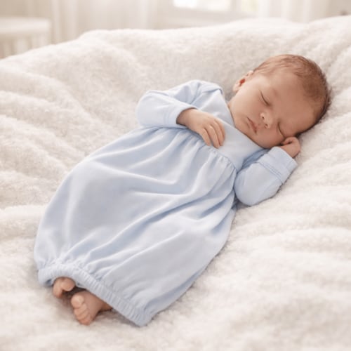 Essentials Solid Gown - Blue