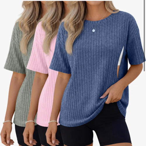 Ficerd 3 Pack Women Oversized Nursing Shirts