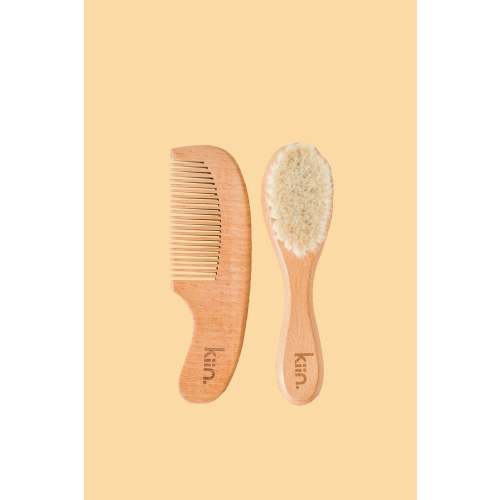 Kiin Baby - Wooden Baby Brush and Comb Set