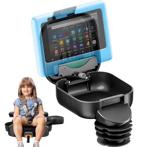 Integral Kids Console for Car Seat - Upgraded Car Organizer for Kids Adjustable Tablet Mount - Car Seat Cup Holder Console with Storage Container - Roadtrip Essentials for Kids - Large Base