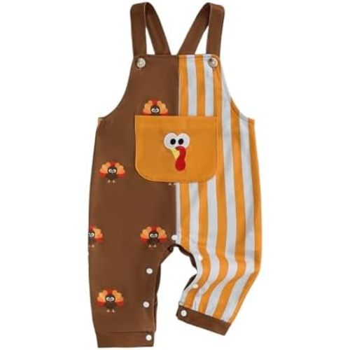 Christmas Halloween Baby Girl Boy Girl Outfit Bubble Orange Red Jumpsuit Rompers Corduroy One Piece Strap Overalls