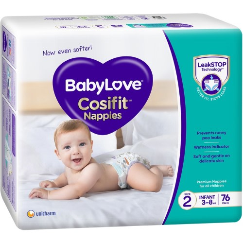 BabyLove Cosifit Infant Nappies Size 2 (3-8kg)