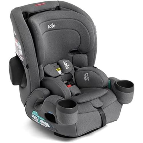 Joie Saffron SI 4-in-1 Car Seat – Car Seat for Infants to Toddlers to Big Kids - 4 Modes, 10-Position No-Rethread Headrest & Harness (Thunder)