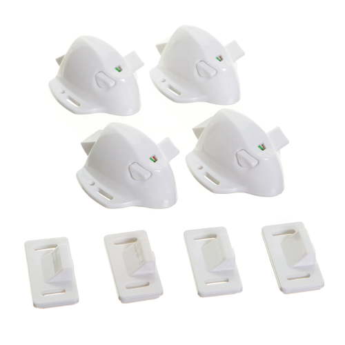 Dreambaby Adhesive Mag Lock Magnetic Safety Lock for Childproofing, White, 4 Piece
