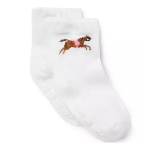 Baby Jet Ivory Baby Horse Sock by Janie and Jack