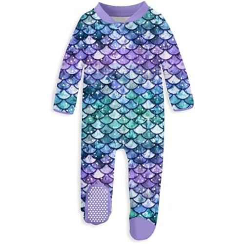 UNIFACO Baby Girls Boys Footed Pajamas One-Piece Sleeper Snug Fit Sleep and Play Zip Front Footie Romper 0-12 Month