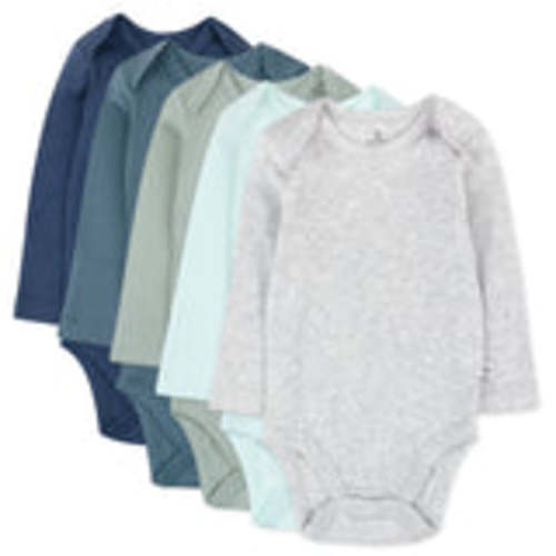 5-Pack Organic Cotton Long Sleeve Bodysuits | Honest Baby Clothing