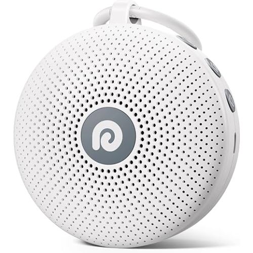 Dreamegg Portable Noise Machine for Baby Adult, Features Powerful Battery, 21 Soothing Sound, Noise Canceling for Office & Sleeping, Sound Therapy for Home, Travel, Registry Gift, Classic White
