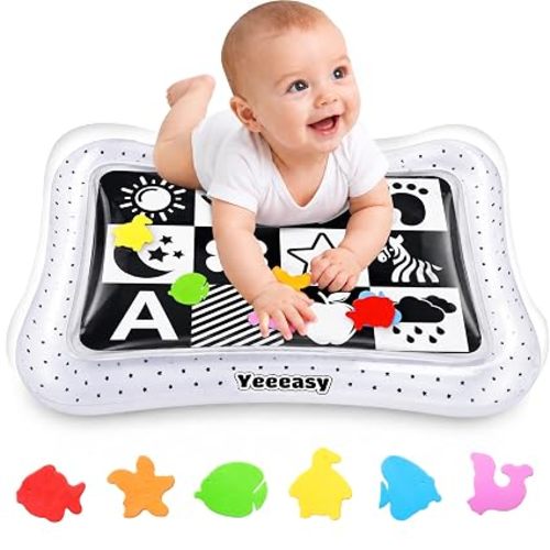 Yeeeasy Tummy Time Water Mat丨Inflatable Tummy Time Water Play Mat for Babies, Infants and Toddlers 3 to 24 Months Promote Development Toys Baby Toys essentials and Gifts