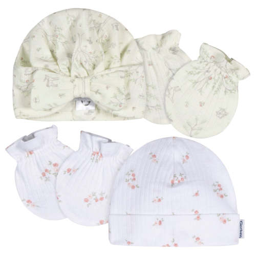 4-Piece Baby Girls Deer Cap and Mitten Set – Gerber Childrenswear