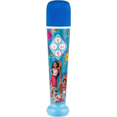 eKids Moana 2 Karaoke Microphone for Kids, Bluetooth Microphone Includes Built-in Music and Light Show, Designed for Fans of Moana Toys