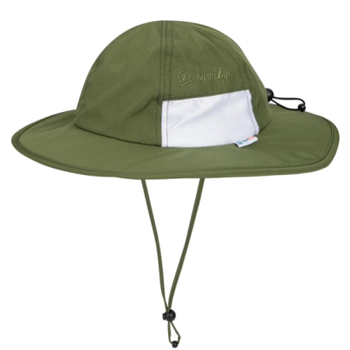 Kids Wide Brim Sun Hat "Fun Sun Day Play Hat" - Olive