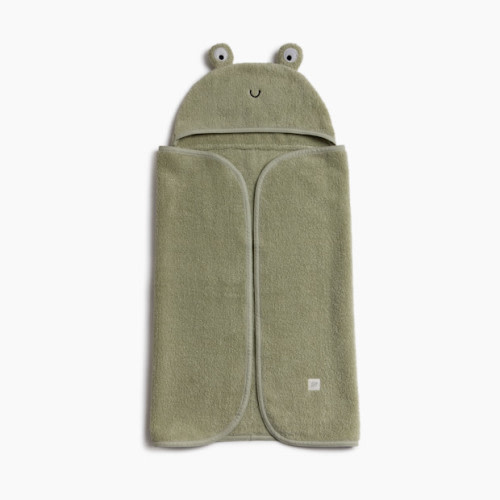 Tiny Kind Cozy Critter Organic Towel - Frog, 0-24 M