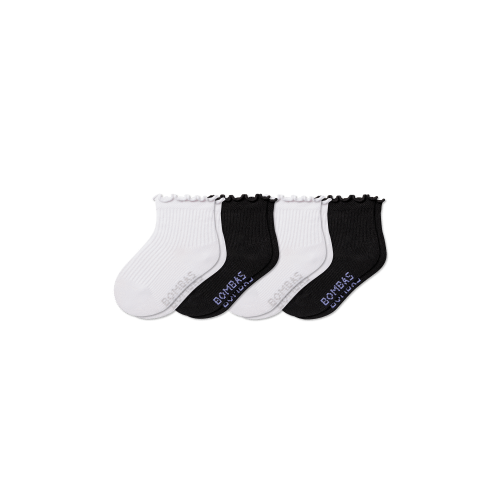 Toddler Ruffle Rib Calf Sock 4-Pack