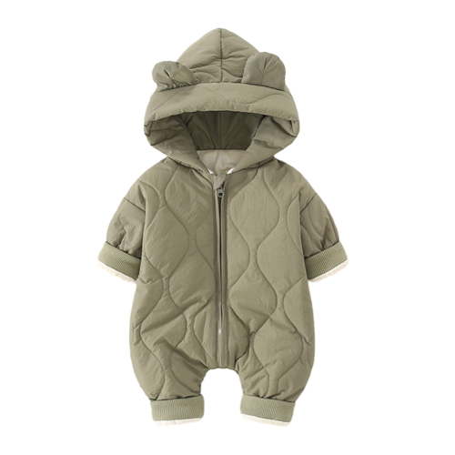 Chenyin Infant Baby Boys Girls Snowsuit Winter Hooded Bodysuit Warm Jumpsuit Outerwear Newborn Fleece Onesies Cartoon Romper for 0-18 Months