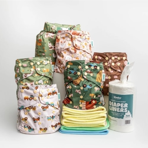 New Parent Starter Bundles: Pocket Cloth Diapers with Athletic Wicking Jersey and More
