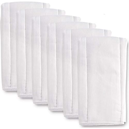 6 Burp Cloths, Fasoar Thick Washable Absorbent Cotton for Babies and Toddlers Multi-Use 6 Count