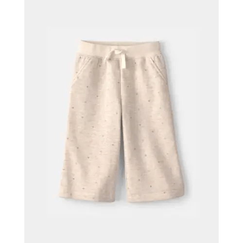 Baby Girl Heart Fleece Drawstring Pants - Cream - OshKosh B'gosh | Carter's