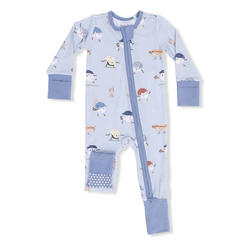 2-Way Zip Romper, Baseballs Playing Baseball