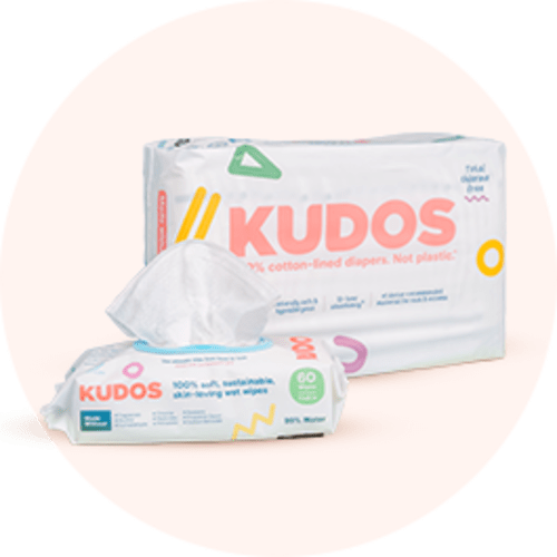Diaper Box & Wipes Bundle | 100% Cotton-Lined TCF Diapers Size 2 | Kudos