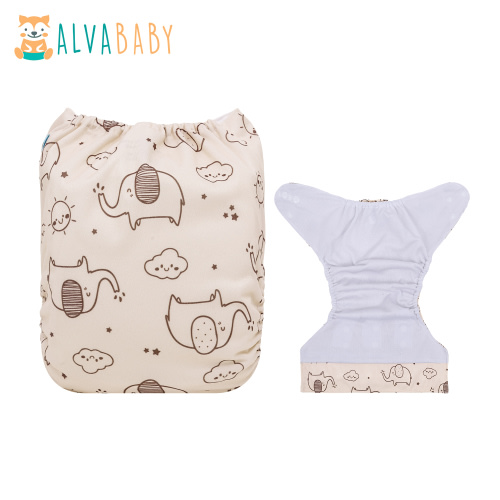 ALVABABY AWJ Lining Cloth Diaper with Tummy Panel for Babies  (WJT-EW18A)