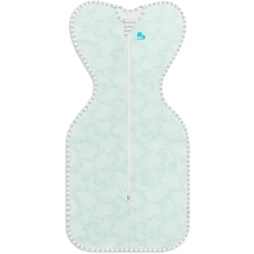 Love to Dream Organic Cotton Swaddle, Baby Sleep Sack, Swaddle Up Self-Soothing Swaddles for Newborns, Get Longer Sleep, Snug Fit Helps Calm Startle Reflex, 1.0 TOG Sleep Sack, Mint Celestial Dot