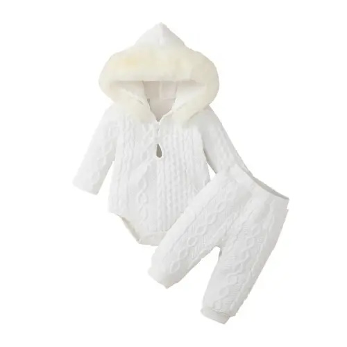 Baby Clothing Sets Girls Hooded Long Sleeve Romper and Pants - TikTok Shop