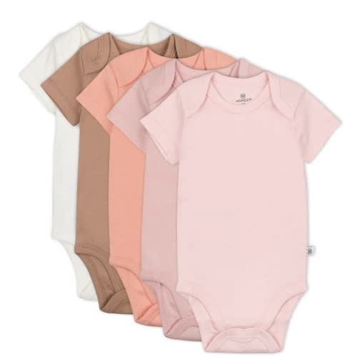 5-Pack Organic Cotton Short Sleeve Bodysuits | Honest Baby Clothing