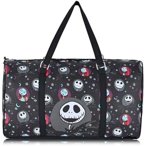 Jack Skellington 16" Leather Mini Travel Bag, Duffle Bag
