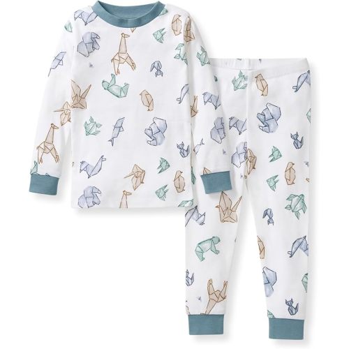 (24m) Burt's Bees Baby Organic Cotton Pajamas for Boys, 100% Cotton Pajama Set for Toddlers and Kids, Soft and Stretchable Fabric