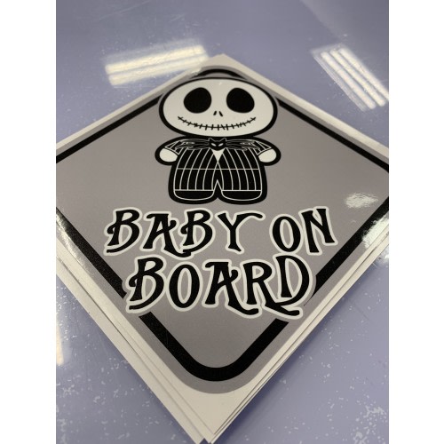 Baby On Board Warning Jack Skellington Nightmare Before Christmas Sticker