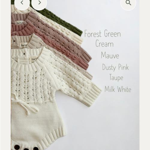Zoya Knitted Sweater Romper – Olive and Cradle