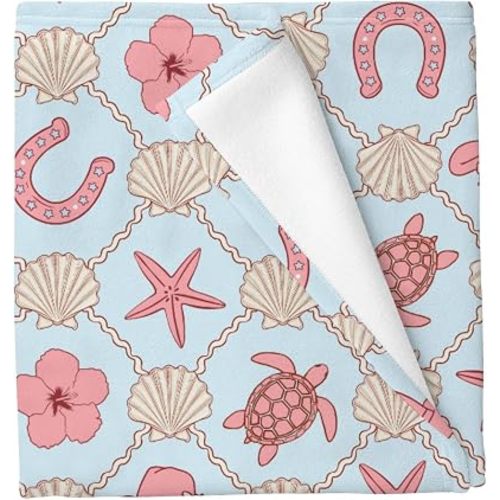 Coastal Cowgirl Baby Blankets for Boys Girls Western Cowgirl Swaddle Receiving Blanket Summer Beach Soft Swaddling Wrap for Unisex Newborn 60x80in