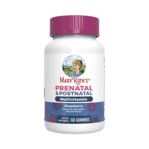 MaryRuth's Prenatal & Postnatal Multivitamin Gummies - Raspberry - 60 ct