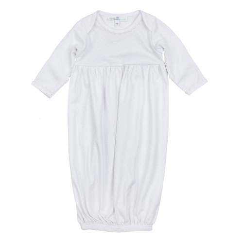Little Love Gathered Gown - White – Magnolia Baby