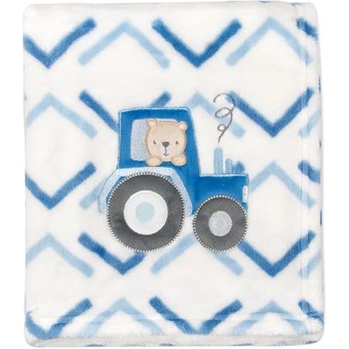 Plush Fleece Throw and Receiving Baby Blankets for Boys and Girls 30x36