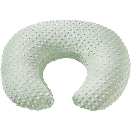 Nursing Pillow and Positioner Breastfeeding and Bottle Feeding, Propping Baby, Tummy Time, Sitting Support, with Removable Polyester Cover, dots Fabric, for Baby Boy Girl(Bay)