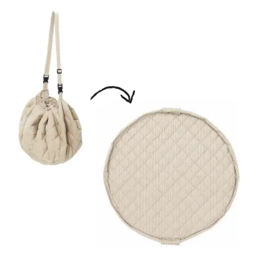 Play and Go - Noomad toddler bag / mat - Stripes - Blue | Smallable