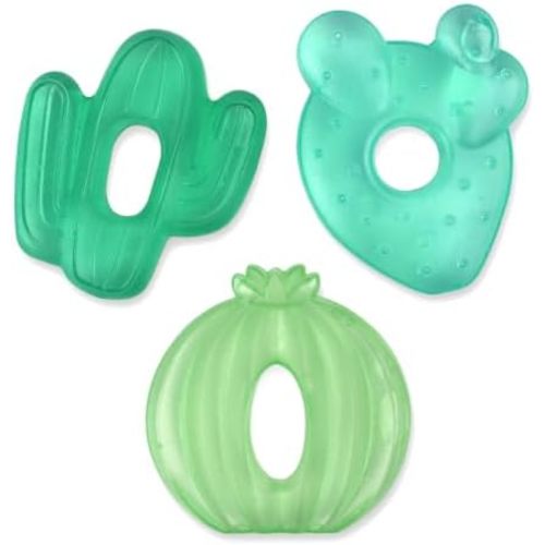 Itzy Ritzy Water-Filled Teethers for Teething Relief, Set of 3 Green Cactus