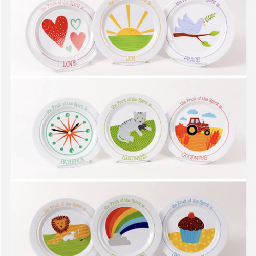The Fruit Basket - Nine Fruit of the Spirit Plates – Fruit-Full Kids