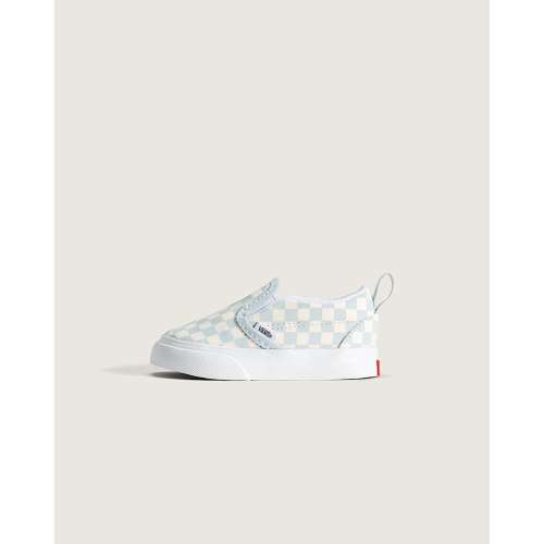 Toddler Classic Slip-On V Checkerboard Shoe in Checkerboard Dawn Mist Blue | Vans