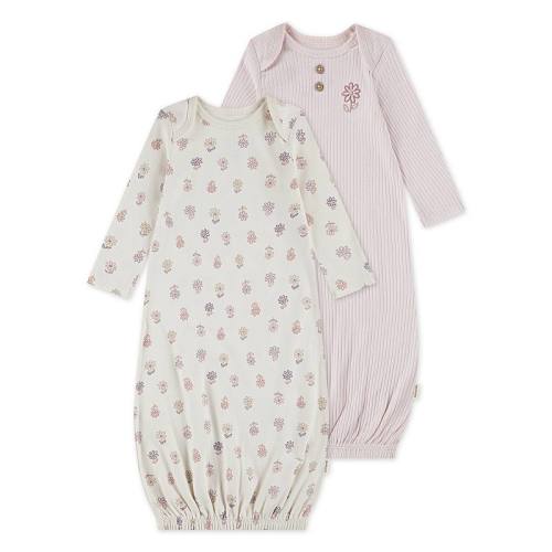 Newborn Baby Girls Huggies Babywear® 100% Organic 2-Pack Floral Layette Gowns